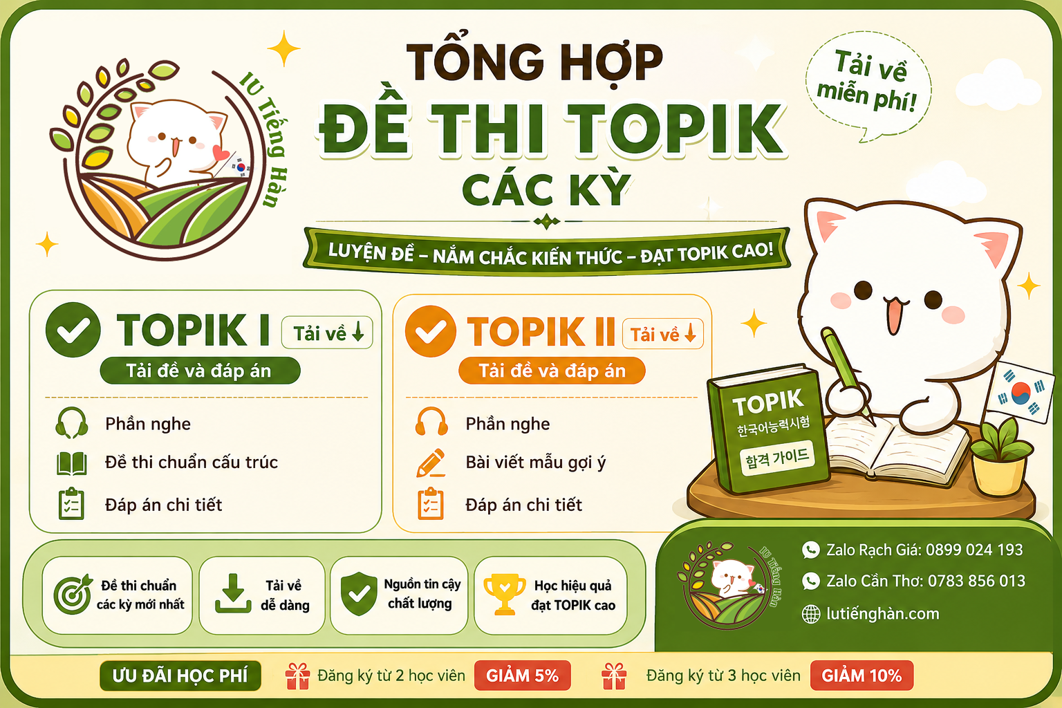 Đề Thi TOPIK Kỳ 102 (한국어능력시험 제102회) – Tải Miễn Phí Đề Và Đáp Án